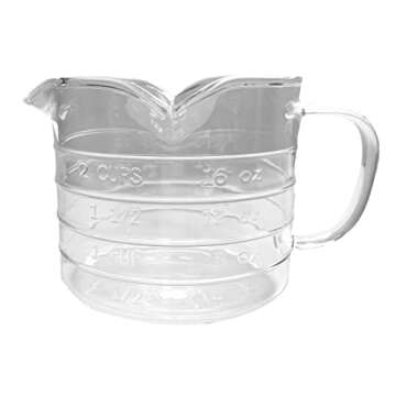 Dozenegg Triple Pour Measuring Cup Glass 16 ounce