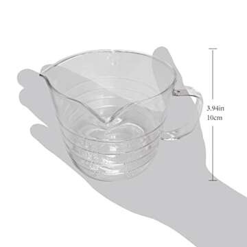 Dozenegg Triple Pour Measuring Cup Glass 16 ounce
