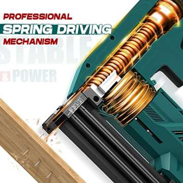 NEU MASTER Electric Brad Nailer, 2 in 1 Staple Gun for DIY