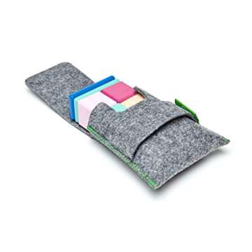 8 Piece Tegu Pocket Pouch Magnetic Wooden Block Set, Blossom