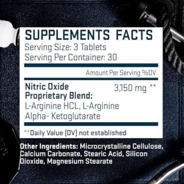 BASIC GREENS L Arginine 3,150mg (90 Capsules) - L-Arginine Supplement for Men and Women with Nitric Oxide Precursor, LArginine Supplement