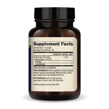 Dr. Mercola Lumbrokinase Enzymes Delayed Release, 30 Servings (30 Capsules), Dietary Supplement, Supports Cognitive and Cardiovascular Health, Non GMO