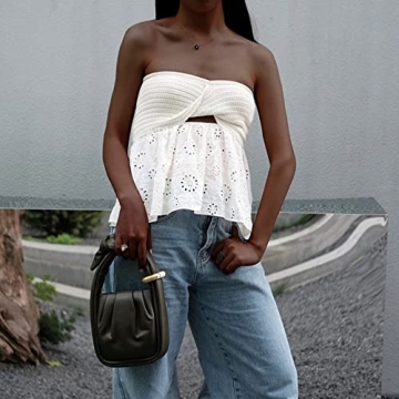 MISSACTIVER Stylish Strapless Crop Top for Women