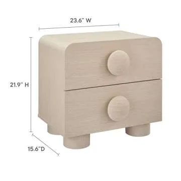 Modway Sonnet Nightstand - Charming Retro 2-Drawer Design