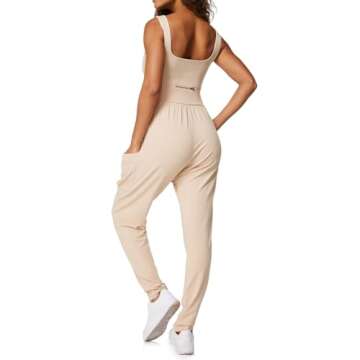 Eco-Friendly Casei Jumpsuits for Women - Casual Summer Rompers with Pockets