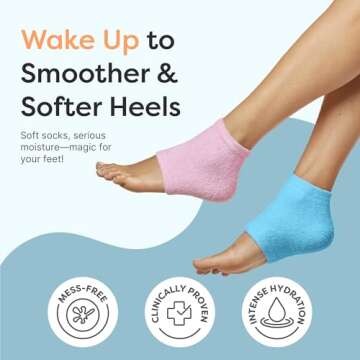 ZenToes Moisturizing Fuzzy Sleep Socks for Soft Heels