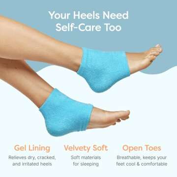 ZenToes Moisturizing Fuzzy Sleep Socks for Soft Heels