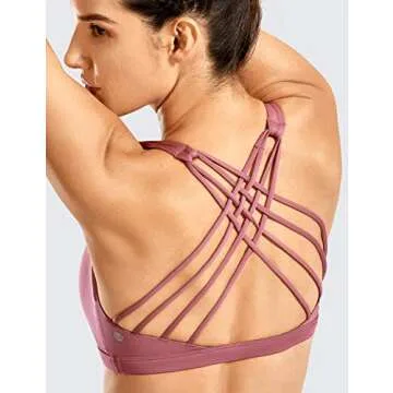 CRZ YOGA Strappy Sports Bra - Stylish Support for Yoga