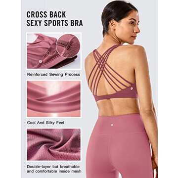 CRZ YOGA Strappy Sports Bra - Stylish Support for Yoga