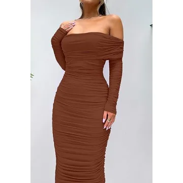 PRETTYGARDEN Off Shoulder Maxi Dress for All Occasions