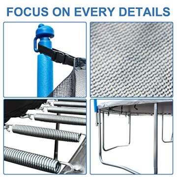 Tatub 16FT Trampoline with Enclosure Net for Family Fun