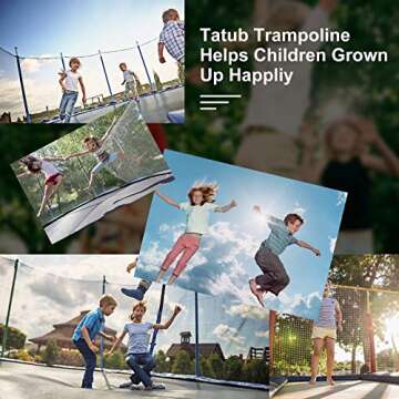 Tatub 16FT Trampoline with Enclosure Net for Family Fun