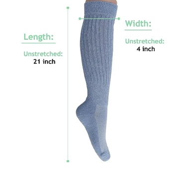 AWS Slouch Scrunch Socks for Women in Light Blue