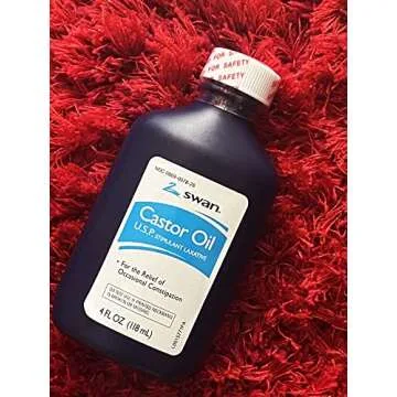 SWAN Castor Oil USP 100% Stimulant Laxative 4 FL OZ - For Relief of occasional Constipation