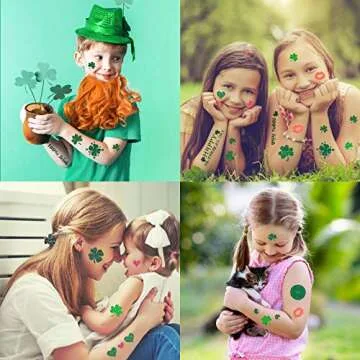 6 Sheets St Patricks Day Tattoos Unique St Patricks Day Face Shamrock Stickers Gifts Apparel Accessories Temporary Flash Clover
