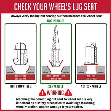 Spiked 4.4" Long Lug Nuts for Chevy Ford Ram Trucks