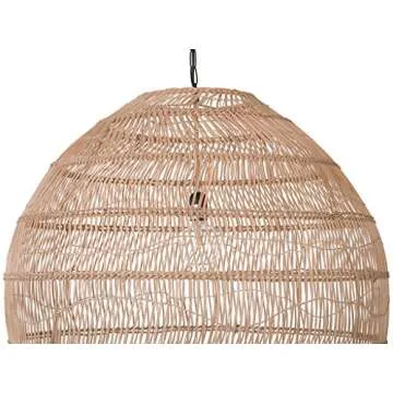 KOUBOO Open Weave Cane Rib Ceiling Lamp for Stunning Ambiance