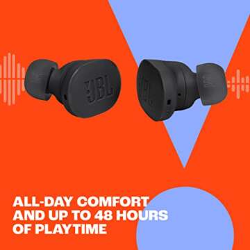 JBL Tune Buds - True wireless Noise Cancelling earbuds, JBL Pure Bass Sound, Bluetooth 5.3, 4-Mic technology for Crisp, Clear Calls, Up to 48 hours of battery life, Water and dust resistant (Blue)