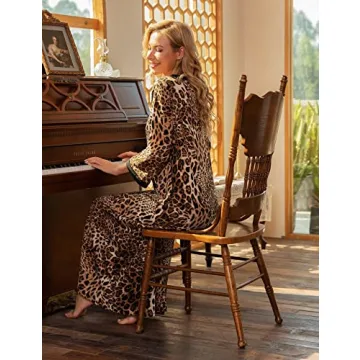Leopard House Dresses for Elderly Women - Comfortable Nightgown