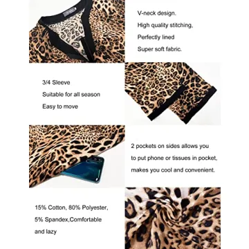 Leopard House Dresses for Elderly Women - Comfortable Nightgown