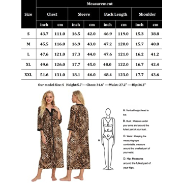 Leopard House Dresses for Elderly Women - Comfortable Nightgown