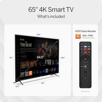 VIZIO 65-Inch V-Series 4K UHD Smart TV - Stunning Clarity