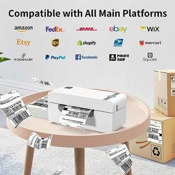 JADENS Bluetooth Label Printer - Wireless & Efficient