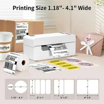 JADENS Bluetooth Label Printer - Wireless & Efficient