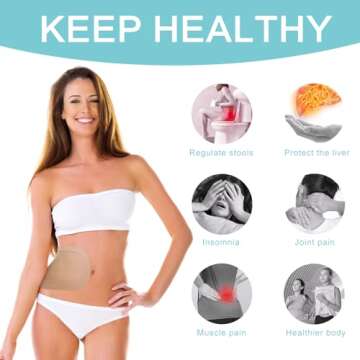 Castor Oil Pack Wrap, Organic Cotton Castor Oil Patches Disposable, Self-Adhesive Castor Oil Wrap Pads, Portable Anti Leakage No Wash Castor Oil Packs Kit