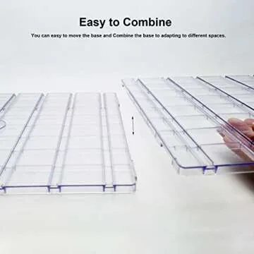 PHOJEWI Purse Organizer for Closet, Adjustable Clear Shelf Dividers for Closet Organization Plastic Purse Storage Organizer Bag Organizer