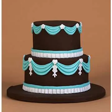 Marvelous Molds Large Draped Swag Mold, Non-Stick Silicone Mold for Cake Decorating. Sugarcraft Cookies, Cupcakes with Fondant, Gum Paste, Chocolate. Drape Swag in Resin, Clay, Wax, Soap, Plaster