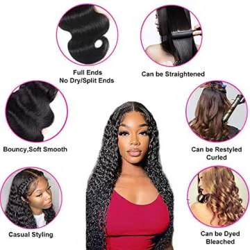 U Part Wigs Human Hair Wigs for Black Women Deep Wave Human Hair 180% Density Brazilian Hair Full Head Clip in Half Wig V Part Glueless wigs Human Hair Pre Plucked U Shape Wigs Natural Color(22 inch)