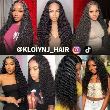 U Part Wigs Human Hair Wigs for Black Women Deep Wave Human Hair 180% Density Brazilian Hair Full Head Clip in Half Wig V Part Glueless wigs Human Hair Pre Plucked U Shape Wigs Natural Color(22 inch)