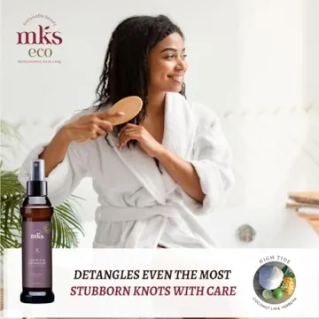 Earthly Body MKS eco X, High Tide Scent - 4 fl oz - Leave-In Treatment & Detangler - Moroccan Argan Oil, Hemp Seed Oil - Vegan & Cruelty Free