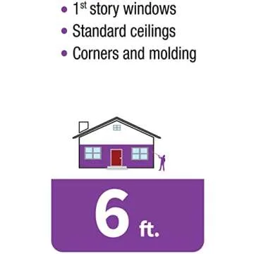 Unger Professional Connect & Clean 3’-6’ Aluminum Telescopic Extension Pole with Locking Cone & Quick-Flip Clamp – Compatible with Cleaning Tool Attachments, Window Cleaning & Dusting Tool