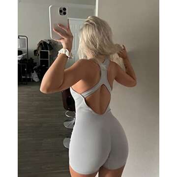 AUROLA Power Yoga Romper - Seamless Workout Jumpsuit