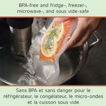 FoodSaver Vacuum Sealer Bags, Rolls for Custom Fit Airtight Food Storage and Sous Vide, 8" x 20' (Pack of 2)