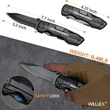Fathers Day Pocket Multitool Knife for Dad Gifts