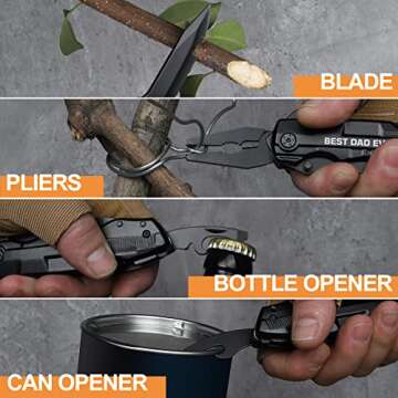Fathers Day Pocket Multitool Knife for Dad Gifts