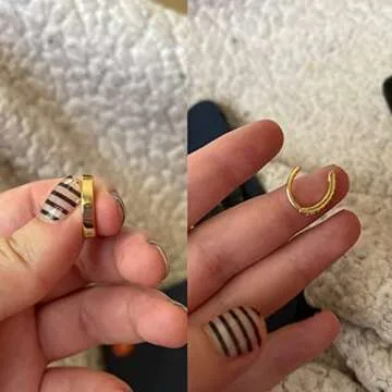 MODRSA Clicker Belly Button Ring Clicker Gold Belly Rings for Women Belly Button Rings Surgical Steel Clicker Belly Ring Belly Piercing Jewelry Simple Silver Navel Rings Women