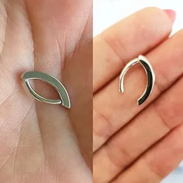 MODRSA Clicker Belly Button Ring Clicker Gold Belly Rings for Women Belly Button Rings Surgical Steel Clicker Belly Ring Belly Piercing Jewelry Simple Silver Navel Rings Women