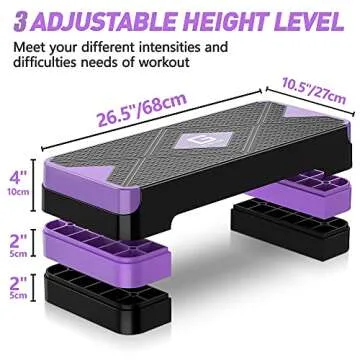 GYMMAGE Aerobic Stepper - Adjustable Home Workout Platform
