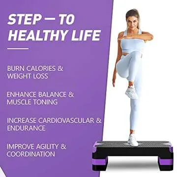 GYMMAGE Aerobic Stepper - Adjustable Home Workout Platform