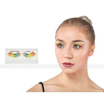 Rainbow Wing Costume Eye Lashes for Halloween & Cosplay