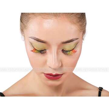 Rainbow Wing Costume Eye Lashes for Halloween & Cosplay