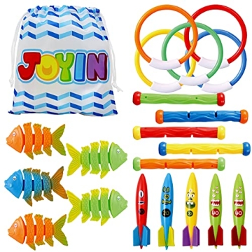 JOYIN 20 Pcs Diving Pool Toys Set for Kids Fun