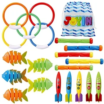 JOYIN 20 Pcs Diving Pool Toys Set for Kids Fun