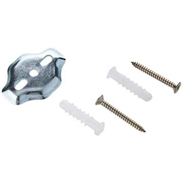 Amazon Basics Round AB-BR807-SN Modern Towel Ring, 6.3-inch Diameter, Satin Nickel