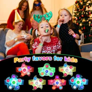 LED Light Up Fidget Spinner Bracelets for Kids