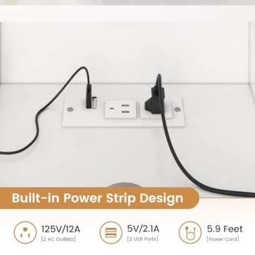 Tiptiper Stylish Vanity Desk with Smart Mirror and Lights